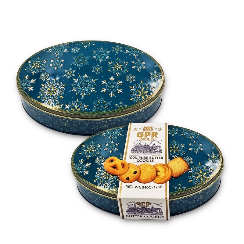 340g GPR Gold pure butter cookies – Christmas design